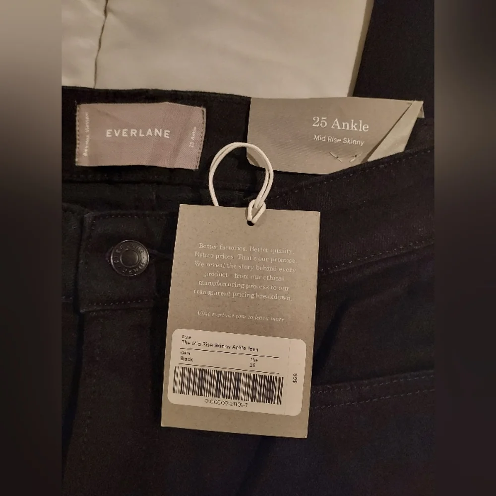 NWT Everlane midrise ankle jean, black, 25 - Picture 3 of 8